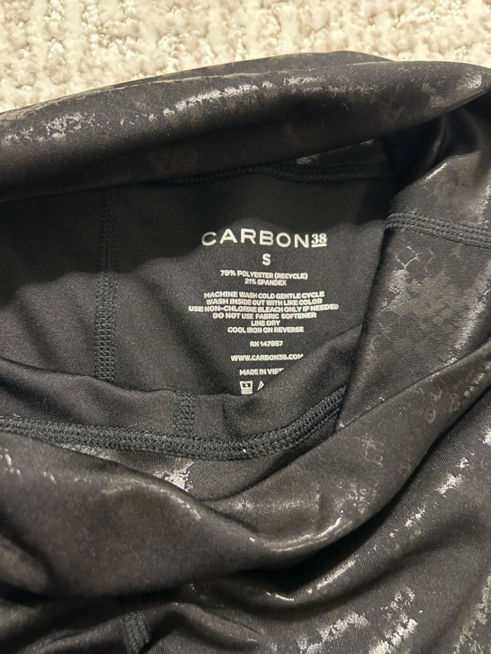 Carbon38 Black Snake-Print Active Set - Picture 3 of 3